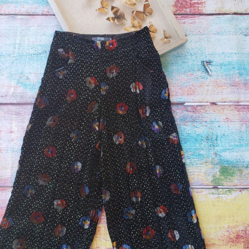 NWT Anthro Pasquette Velvet Wide-Leg Pants 10 - Picture 7 of 12